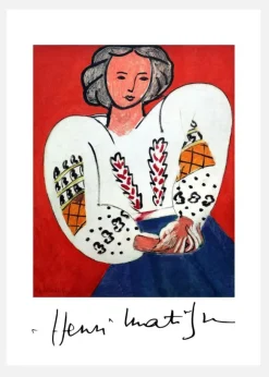 La Blouse Roumaine 1940 - Henri Matisse Canvastavla (30x40 cm)