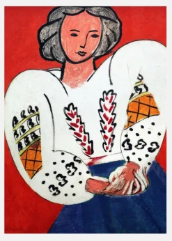 La Camicetta Romena 1940 - Henri Matisse Canvastavla (30x40 cm)