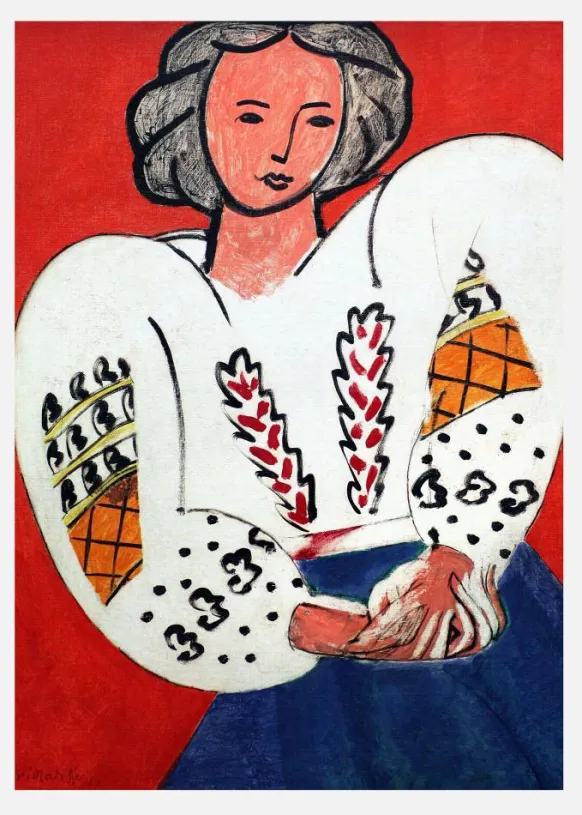 La Camicetta Romena 1940 - Henri Matisse Canvastavla (30x40 cm)