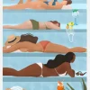 Ladies By The Pool Canvastavla (30x40 cm)
