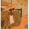 Lady In Stripe Canvastavla (30x40 cm)