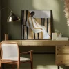 Lady In Stripes Poster (30x30 cm)