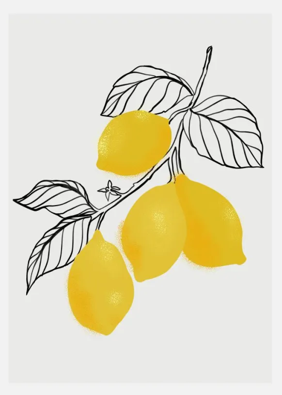 Lamya Lemons Canvastavla (30x40 cm)
