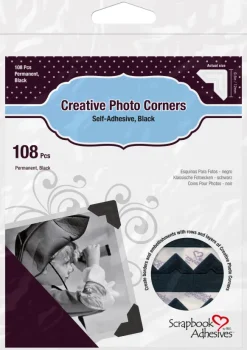 3L Creative Photo Corners Svart - 108 st