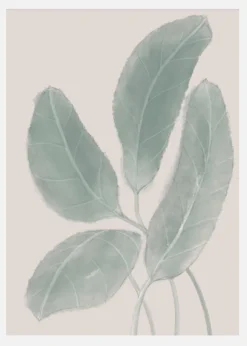 Leaves Watercolor Canvastavla (30x40 cm)