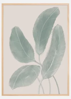 Leaves Watercolor Poster (21x29.7 cm (A4))