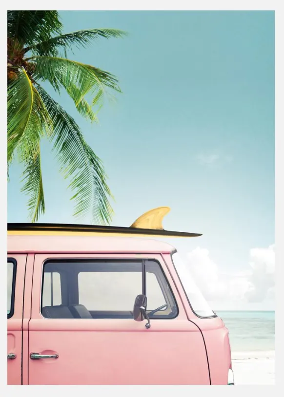 Leisure Trip - Pink Canvastavla (30x40 cm)