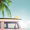 Leisure Trip - Pink Poster (21x29.7 cm (A4))