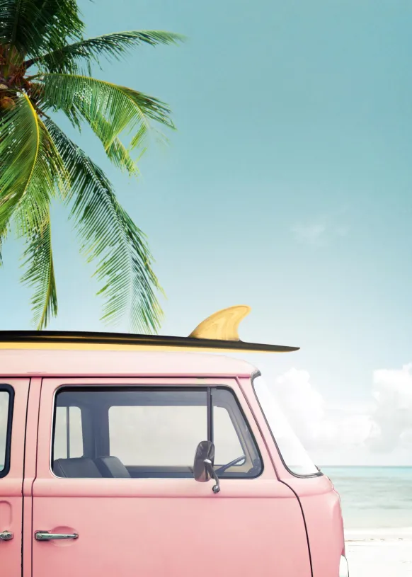 Leisure Trip - Pink Poster (21x29.7 cm (A4))