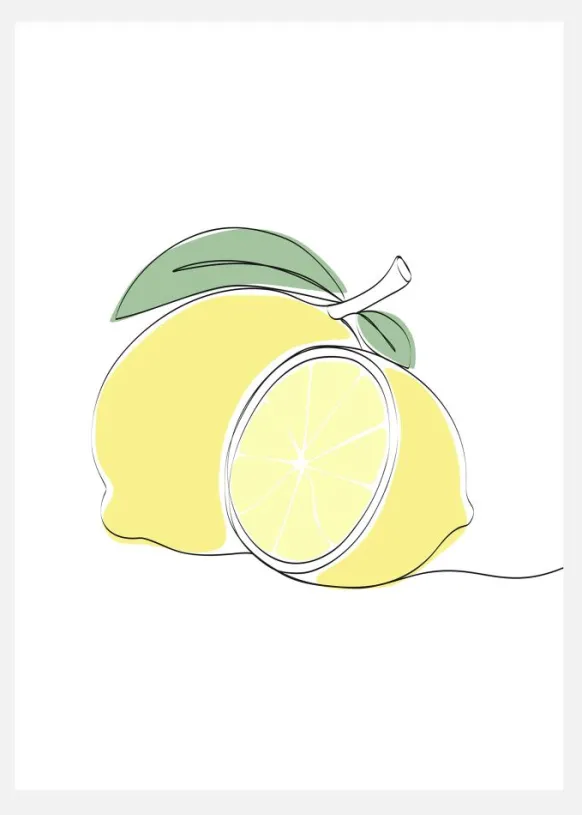 Lemon Canvastavla (30x40 cm)
