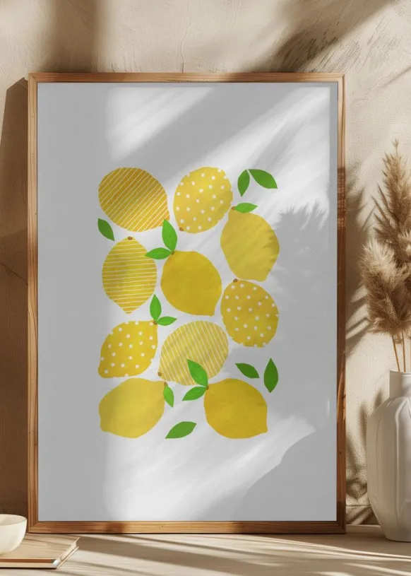 Lemon Crowd Poster (21x29.7 cm (A4))