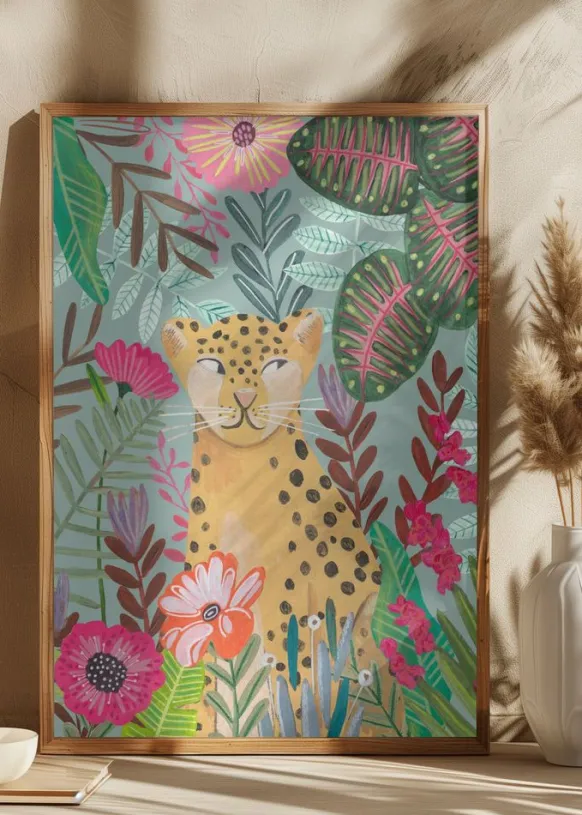 Leopard in the Jungle Poster (21x29.7 cm (A4))