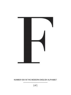 Letter F Poster (21x29.7 cm (A4))