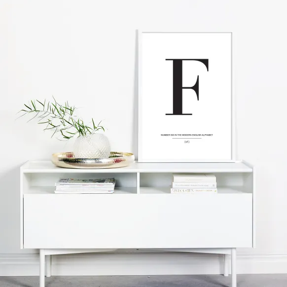 Letter F Poster (21x29.7 cm (A4))