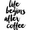 Life begins after coffee Poster (21x29.7 cm (A4))