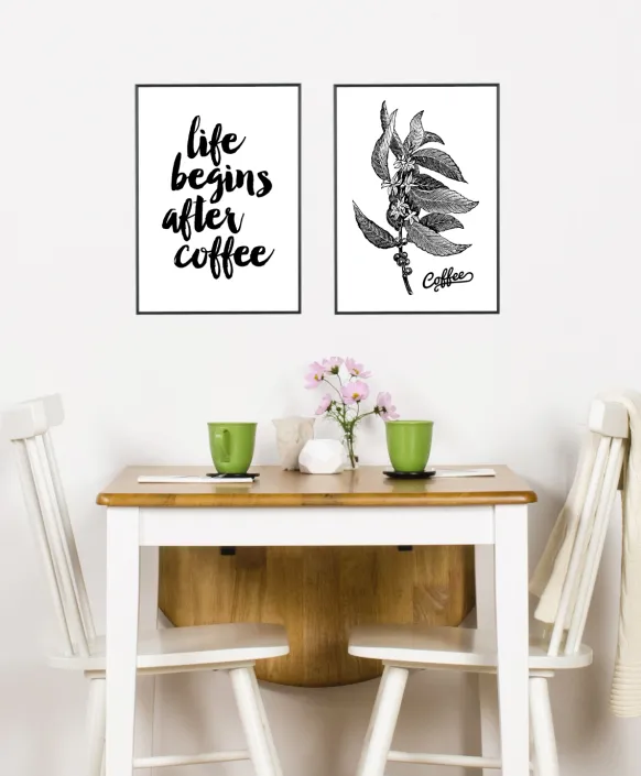 Life begins after coffee Poster (21x29.7 cm (A4))