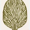 Linocut Tree Canvastavla (30x40 cm)