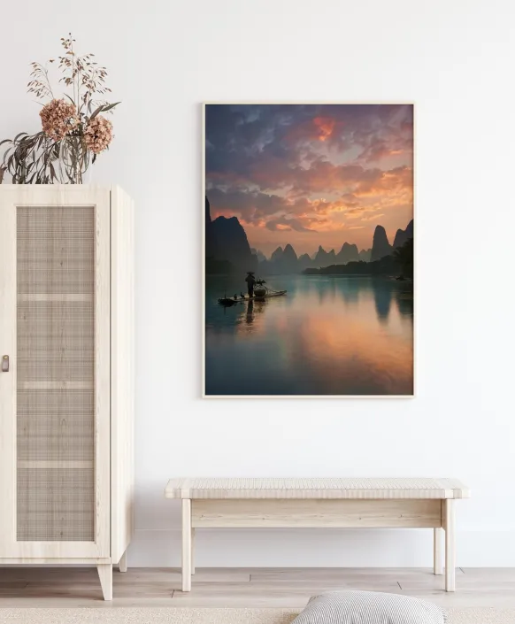 Li River Sunrise Poster (21x29.7 cm (A4))