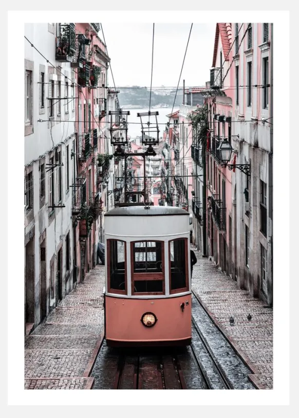 Lisbon Cable Car Canvastavla (30x40 cm)