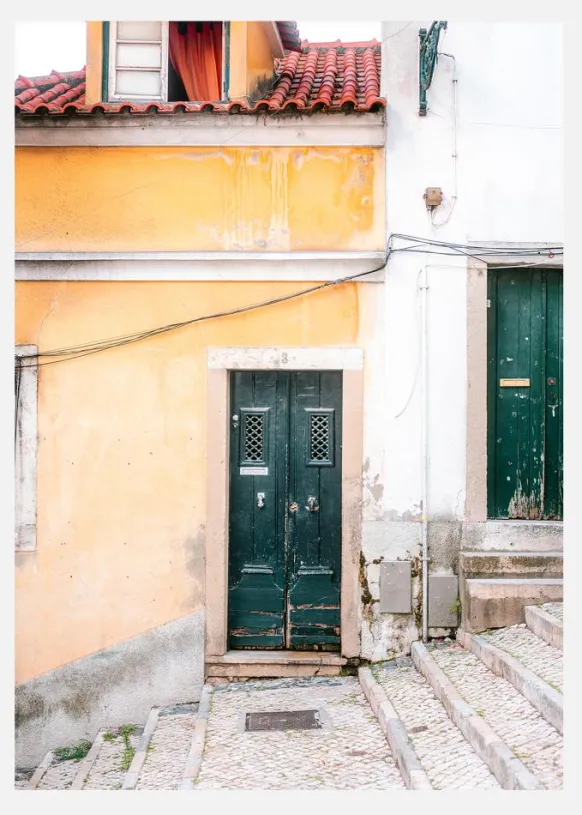 Lisbon Door Canvastavla (30x40 cm)