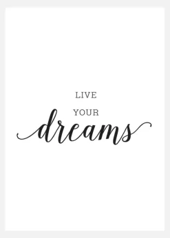 Live Your Dreams Canvastavla (30x40 cm)