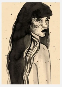 Long Hair Lady Canvastavla (30x40 cm)
