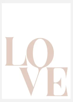Love Beige Canvastavla (30x40 cm)