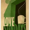 Love Sunday Print Canvastavla (30x40 cm)