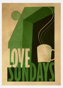 Love Sunday Print Canvastavla (30x40 cm)