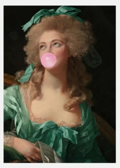 Madame Bubble-gum Canvastavla (30x40 cm)