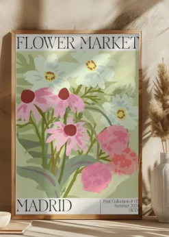 Madrid Flower Market Poster (21x29.7 cm (A4))