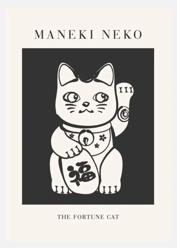 Manekineko Canvastavla (30x40 cm)