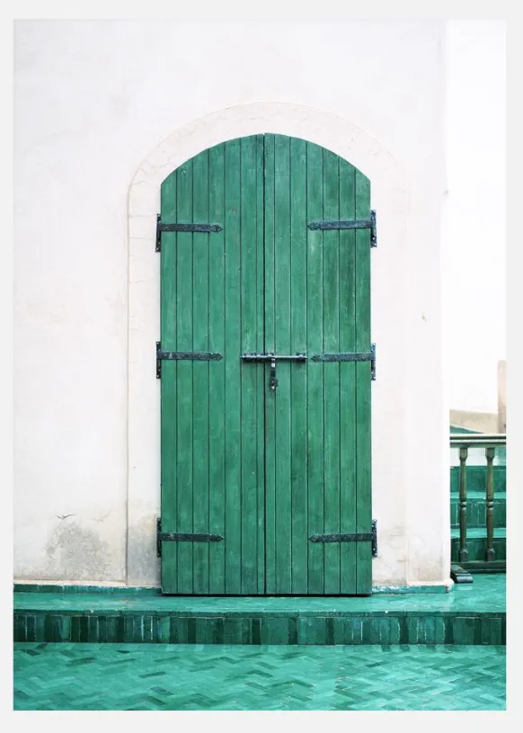 Marrakesh Green Door Canvastavla (30x40 cm)