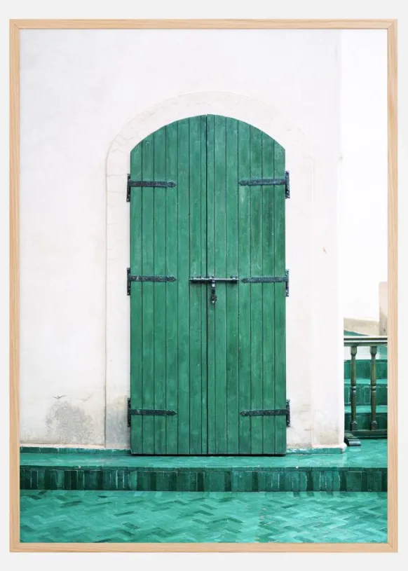 Marrakesh Green Door Poster (21x29.7 cm (A4))