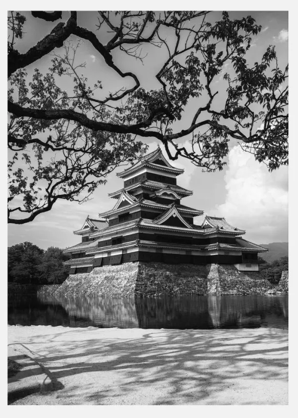 Matsumoto Castle Canvastavla (30x40 cm)
