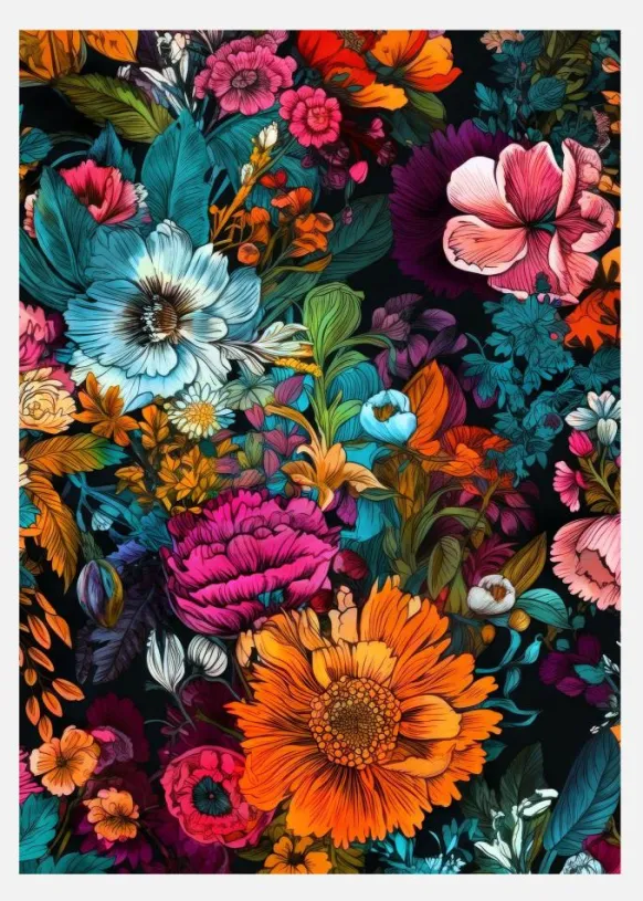 Meadow Flowers 6 Canvastavla (30x40 cm)