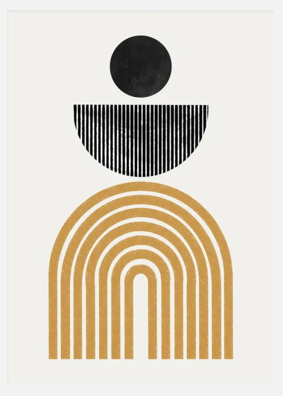 Midcentury Composition Canvastavla (30x40 cm)
