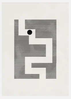Minimalist Maze Canvastavla (30x40 cm)