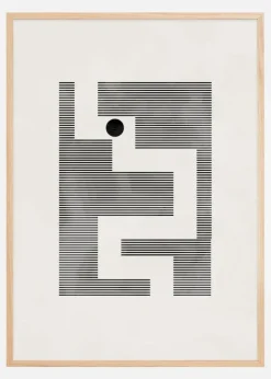 Minimalist maze Poster (21x29.7 cm (A4))