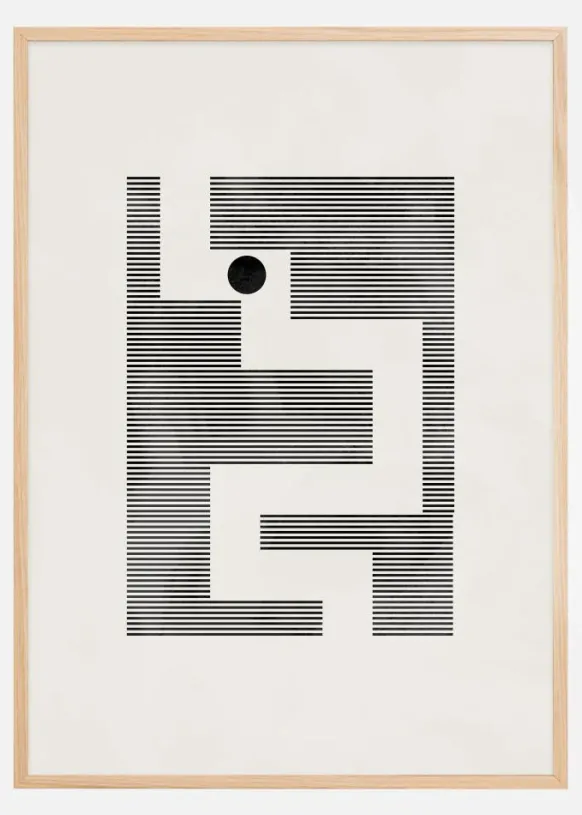 Minimalist maze Poster (21x29.7 cm (A4))