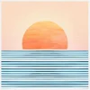 Minimalist Sunset Canvastavla (30x30 cm)