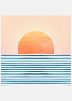 Minimalist Sunset Canvastavla (30x30 cm)