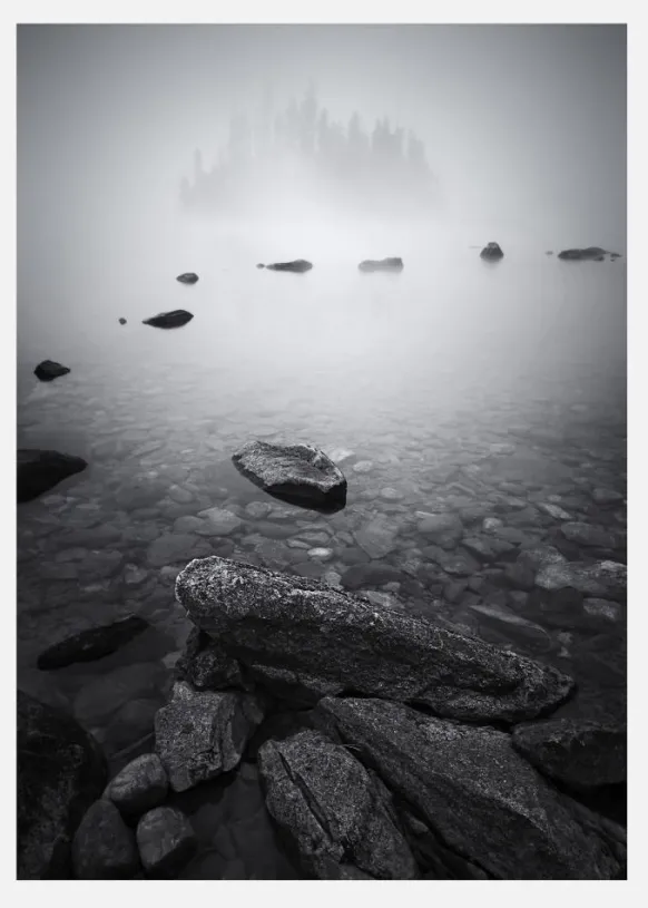 Misty Lake Canvastavla (30x40 cm)