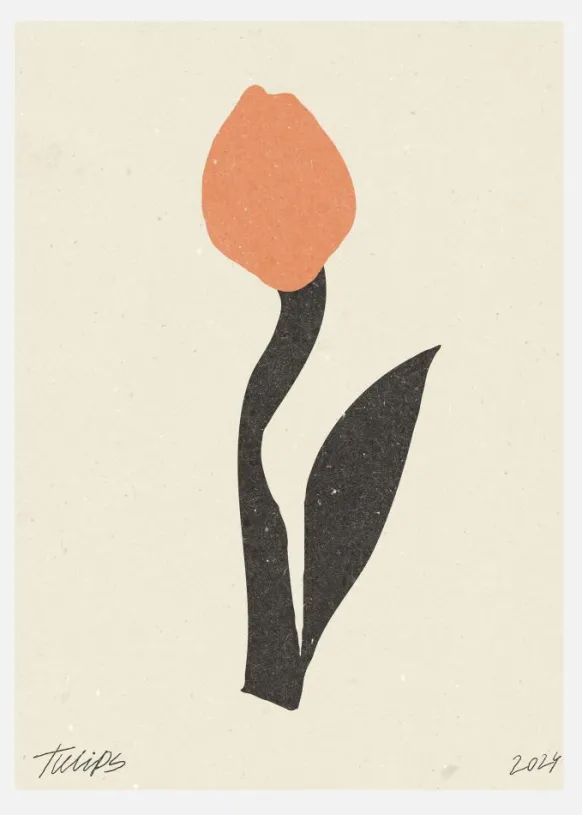 Modern Flower 01 Canvastavla (30x40 cm)