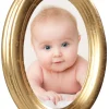 Molly Oval Glas Guld 13x18 cm
