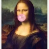 Mona Lisa Bubble Gum Canvastavla (30x40 cm)