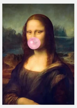 Mona Lisa Bubble Gum Canvastavla (30x40 cm)