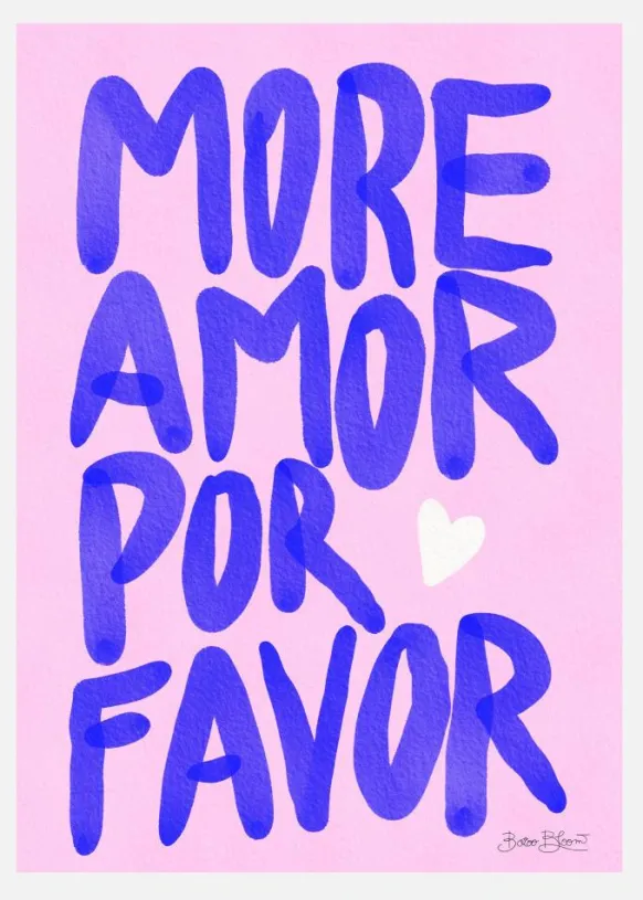 More Amor Por Favor Canvastavla (30x40 cm)