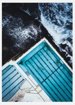 Most Famous Ocean Pool In Australia Canvastavla (30x40 cm)