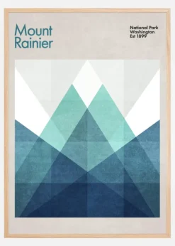Mount Rainier Poster (21x29.7 cm (A4))